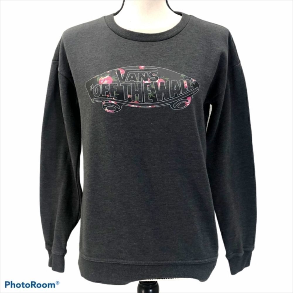 Vans Grey Sweatshirt with Spell Out and Graphic.  Size XS.